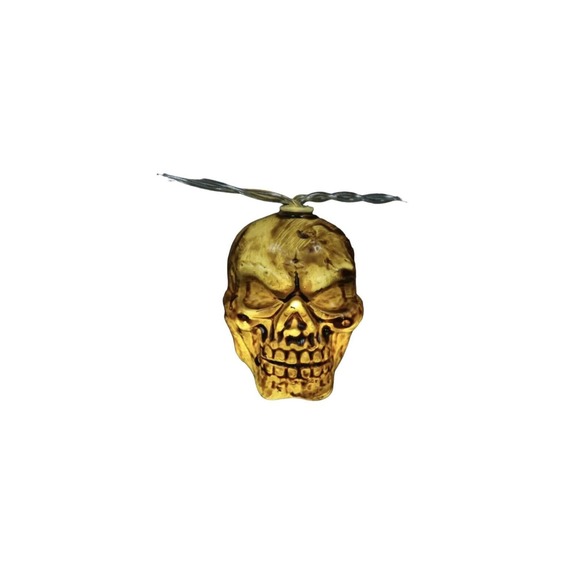 Halloween Skull String Light 14.5ft 30 LED String Light Lot of 3 yellow light - Picture 4 of 8